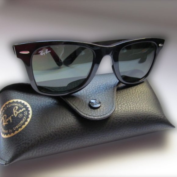 NWT RAY-BAN CLASSIC WAYFARER SUNGLASSES SUNNIES + CASE, BOX, CLEANING CLOTH - Picture 5 of 11